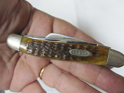 #ad CASE POCKET KNIFE #6318 SS BROWN IN COLOR MADE IN USA $66.49