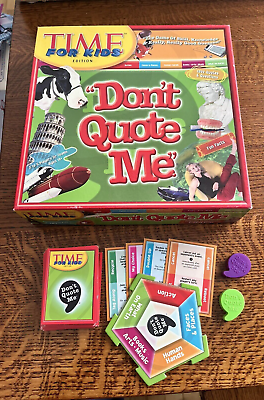 #ad Don#x27;t Quote Me Time Edition for Kids Game 2005 $12.99