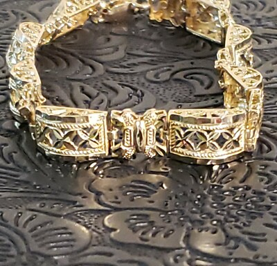 #ad 14k Gold Vintage Diamond Cut Bracelet $769.00