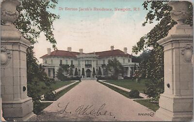 #ad Postcard Dr Barton Jacob#x27;s Residence Newport Rhode Island 1909 $24.00