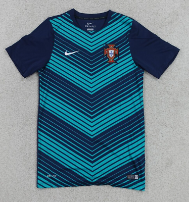 #ad Nike Portugal Soccer Jersey Small Blue FPF Futbol Football Training Dri Fit $39.99