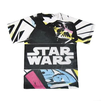 #ad Star Wars Boys Darth Vadar 3D Mesh Style T Shirt $7.84