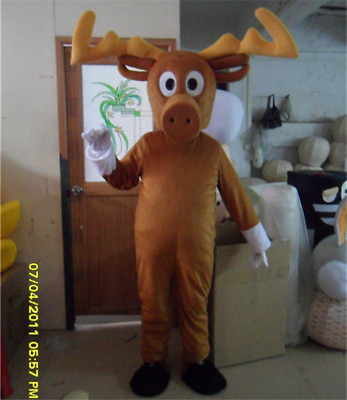 #ad Deer Mascot Costume Reindeer Party Dress Parade Outfit Cosplay Christmas Animals AU $262.40