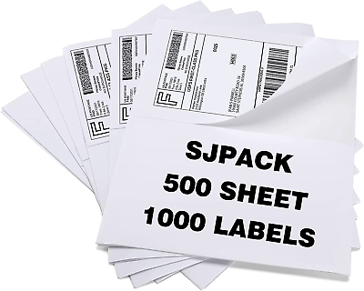 #ad 1000 Half Sheet Self Adhesive Shipping Labels 8.5quot; X 5.5quot; Address Labels for La $66.19