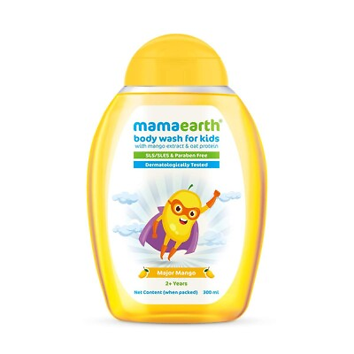 #ad Mamaearth Major Mango Body Wash For Kids with Mango Oat Protein 300 ml 1 count $20.13