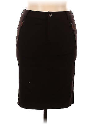 #ad Lauren by Ralph Lauren Women Brown Casual Skirt 14 Petites $15.74