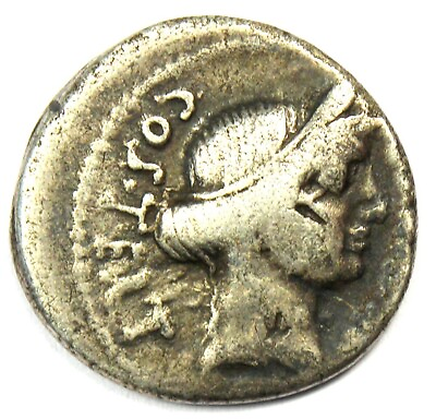 #ad Julius Caesar AR Denarius Silver Ceres Roman Coin 47 BC Fine $612.75