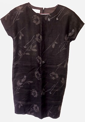 #ad 100% Linen Vintage Made in Korea Lined Jones New York Dress Sz 6 $14.99
