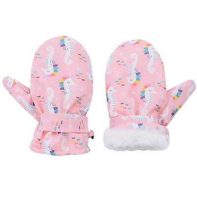 #ad Lined Fleece Toddler Mittens Kids Winter Warm Gloves Child Ski Gloves Waterpr... $19.64