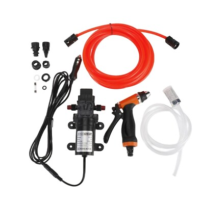#ad 100W 145PSI Electric Washer Pump Kit DC 12V Portable High Pressure Water Pump $34.99