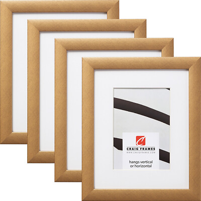 #ad #ad Craig Frames Contemporary 1quot; Distressed Gold Picture Frame With a Mat 4 Pack $67.99