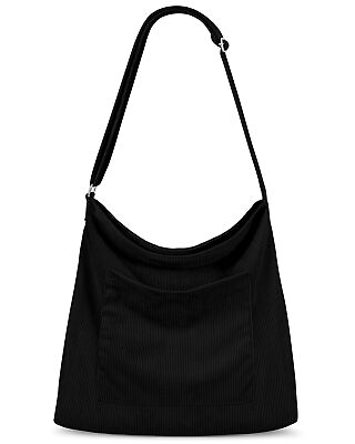 #ad Corduroy Tote Bag Large Messenger Bag Hobo Crossbody Bag with Zipper Pockets... $31.39