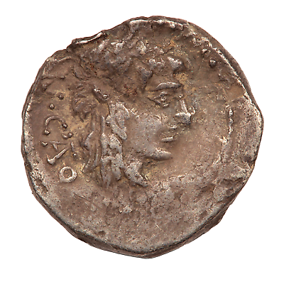 #ad ROMAN REPUBLIC SILVER QUINARIUS M. PORCIUS CATO 47 46 BC #3137 GBP 50.00
