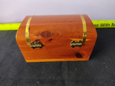 #ad Vintage Maine Wooden Cedar Trinket Box Jewelry Chest Souvenir 5quot;x3quot;x3quot; $19.99