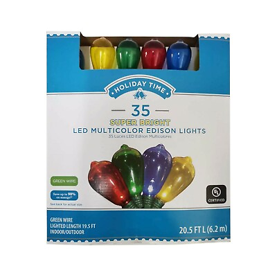 #ad Holiday Time Multicolor Super Bright LED Edison Christmas Lights 35 Count $39.99