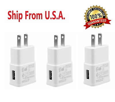 #ad 3 Pack 2AMP USB POWER ADAPTER WALL CHARGER For Universal SAMSUNG LG iPHONE $7.99