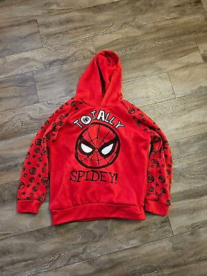 #ad Marvel Kids Spiderman Totally Spidey Hoodie Black Red Boy#x27;s Medium 10 12 $2.40