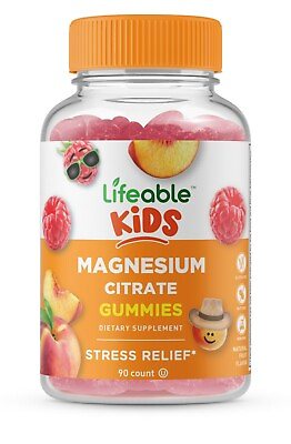 #ad Lifeable Magnesium Citrate Kids Great Tasting Fruit Flavor Gummy 90 Count $19.99