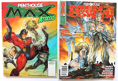 #ad PENTHOUSE MAX #3 Men#x27;s Adv. comix #3 1996 GILBERT ADULTS ONLY $40.00
