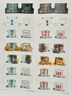 #ad Vintage Star Wars R2 D2 R5 D4 Variations x14 Replacement Stickers Machine Cut $18.00