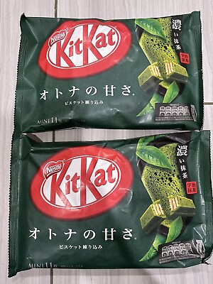 #ad 2 Bags Japanese Kit Kat Matcha Green Tea Mini KitKat Mimi Chocolate Bar Import $22.99