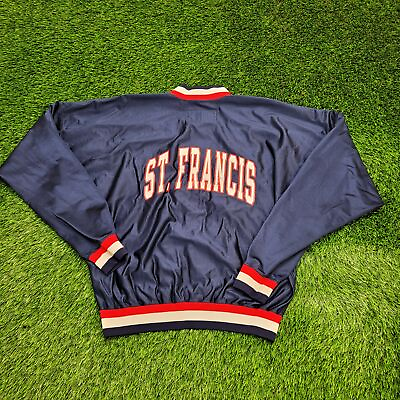 #ad #ad Vintage Champion St Francis Saints Varsity Track Jacket M Short 22x24 Baggy USA $108.77