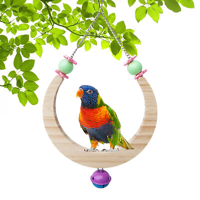 #ad Parrot Cage Toys Resting Spot Parrot Toy Bird Perch Bird Swing Toy $11.60