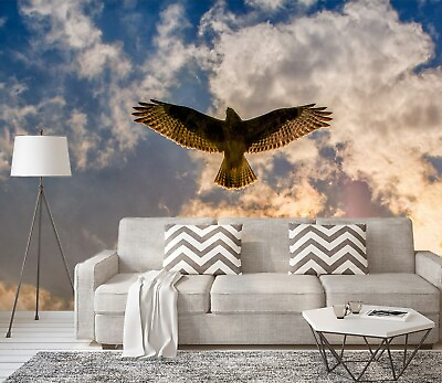 3D Sky Flying Eagle A825 Animal Wallpaper Mural Self adhesive Removable Amy AU $329.99