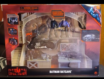 #ad DC Comics Batman Batcave Action Figure Set Penguin Batcycle New In Package $18.00