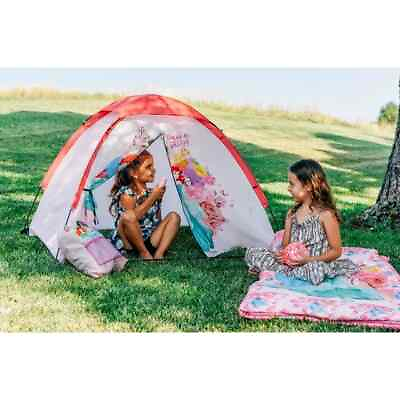 #ad Princess Play Tent Cute Pink Girls Fort Indoor Outdoor Cinderella Ariel Jasmine $75.97