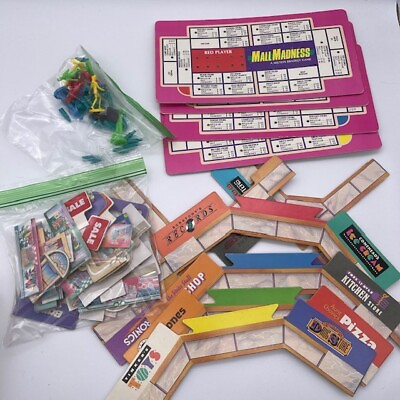 #ad Milton Bradley 1989 Mall Madness Replacement Game Parts amp; Pieces $3.99