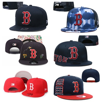 #ad Boston Red Sox MLB Men#x27;s Adjustable Hat Cap Embroidered Snapback Baseball Cap $20.66