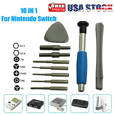 #ad Triwing Screwdriver Repair Tool Kit 10 in 1 For Nintendo Switch SNES N64 NES Wii $7.50