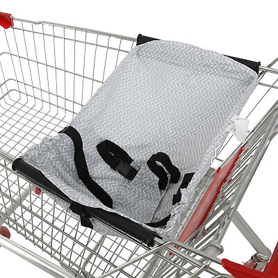 #ad New Baby Supermarket Shopping Cart Hammock Chair Portable Bag Grey Stripes $18.99