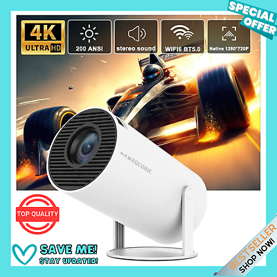 #ad ANDROID 11 4K Projector Wifi6 HY300 Allwinner H713 200ANSI BT5.0 FOR Home Cinema $89.00