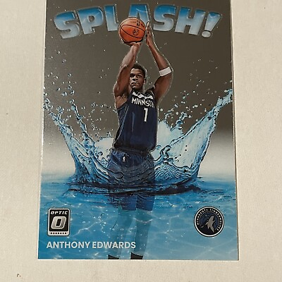 #ad 2022 23 Panini Donruss Optic Anthony Edwards Splash #2 Timberwolves NBA $1.00
