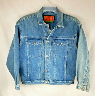 #ad Vintage Calvin Womens Large Denim Jacket by Calvin Klein 1980s Rare Awesome $30.00