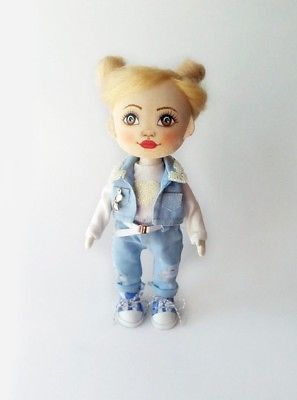 #ad Rag Doll Handmade doll OOAK Doll Textile Decorative Doll Collector Art Dolls $105.00
