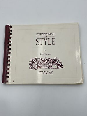 #ad Entertaining with Style by John Varnom Macy’s Cookbook Vintage Recipes Baking $48.00