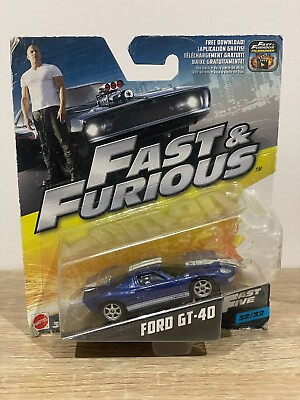 #ad 2016 hot wheels fast and furious Ford Gt40 fast five 32 32 Blue gt stripe. AU $19.95