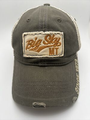#ad *BIG SKY MONTANA* Buffalo Trucker soft mesh ball cap hat SnapBack Meshback GR23 $11.99