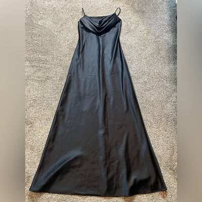 #ad Jump apparel co black silky maxi dress $45.00