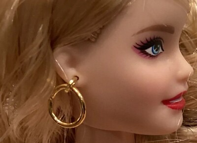 #ad Handmade Barbie Gold Hoop Earrings $2.75