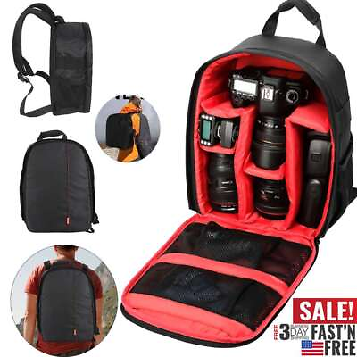 #ad Camera Backpack Shoulder Bag Case for Canon Nikon Sony DSLR Digital Waterproof $14.39