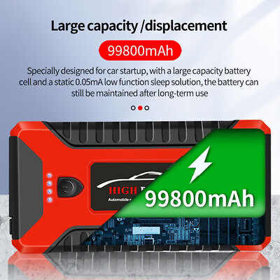 #ad 99800mAh Car Jump Starter Booster 12V Battery Charger Emergency Power Supply $32.59