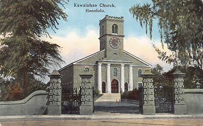 #ad Kawaiahao Church Honolulu Hawaii Territory early postcard $12.00