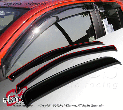 #ad 3pc JDM In Channel Visor Rain Deflector Combo For Honda Civic 2006 11 2DRs Coupe $91.94