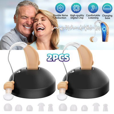 #ad Digital Hearing Aid BTE Ear Aids High Power Severe Loss Rechargeable Invisible $15.99