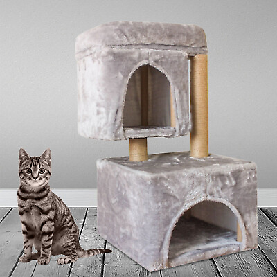#ad Cat Tree Tower Condo Bed Furniture Scratching Post Pet Tree Kitty Play House 28quot; $33.92