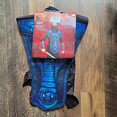 #ad Kid#x27;s Blue Cobra Ninja Costume Size 4 6 Full Halloween Costume $24.95
